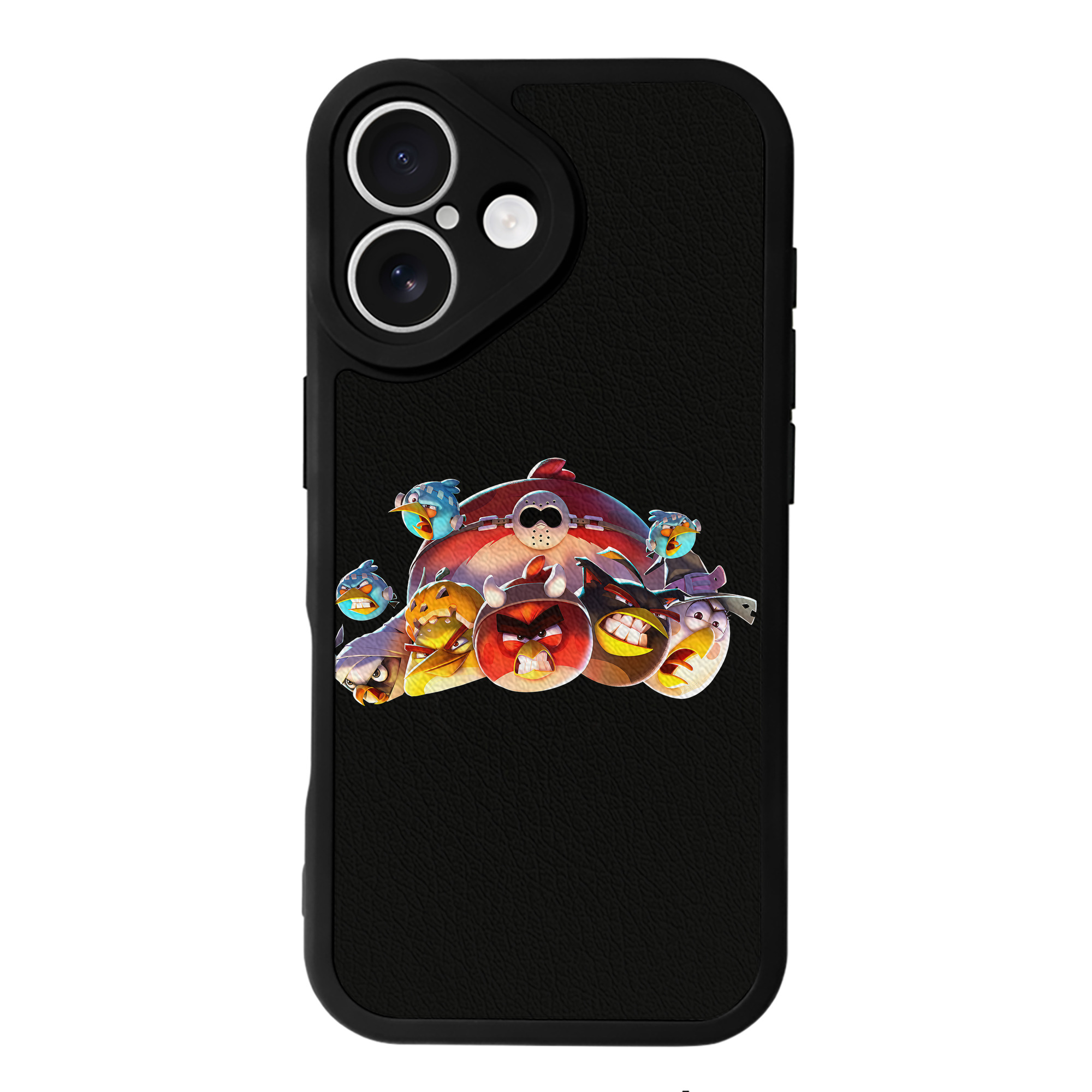 （画像用） Angry Birds アングリーバード 【iPhone 16シリーズ対応】シリコンスマホケース（レザー調） 材質：シリコン